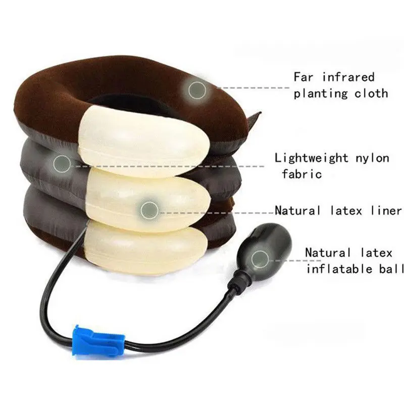 Надувной шеи Тяговый воротник рельеф шейки спины шеи боли мягкое устройство для терапии подушки