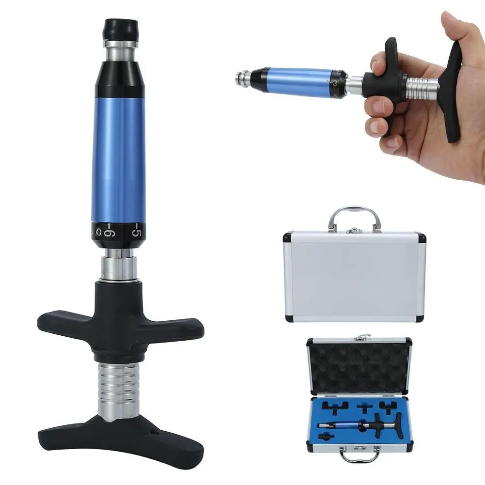  New Chiropractic Adjustable Tool Spine Back Activator Instrument 6 Levels Mechanic Therapy Adjust V