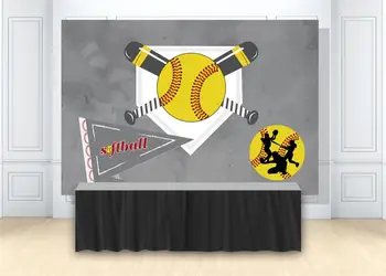 

HUAYI softball photo backdrops for photography boy birthday party baby shower decorations Sports photocall background w-2232