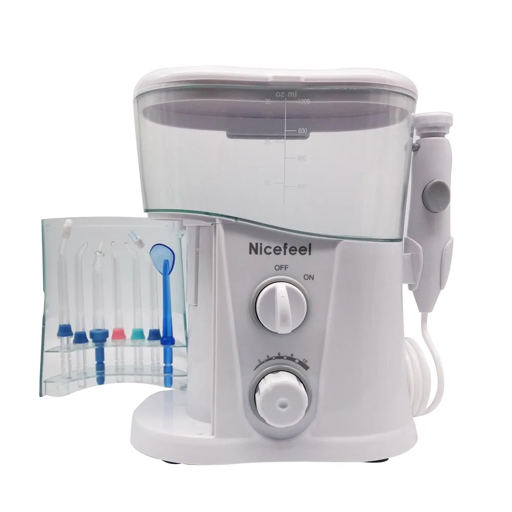 Goede Nicefeel Monddouche   Dental Water Flosser met 1000 ml Water Tank + 7 Tips met Verstelbare Druk Water Pick