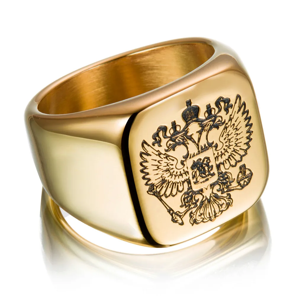 Exclusive Eagle Ring With a Coat of Arms of the Russian Men's Ring