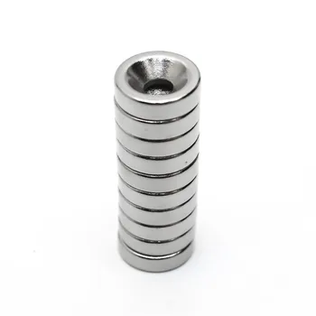

U-JOVAN 50pcs 10 x 3mm Hole : 3mm N35 Super Strong Round Neodymium Ring Magnets Rare Earth Permanet Magnet