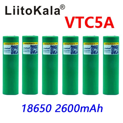 

liitokala 3.6V 18650 US18650 VTC5A 2600 mAh High Drain 40A Battery