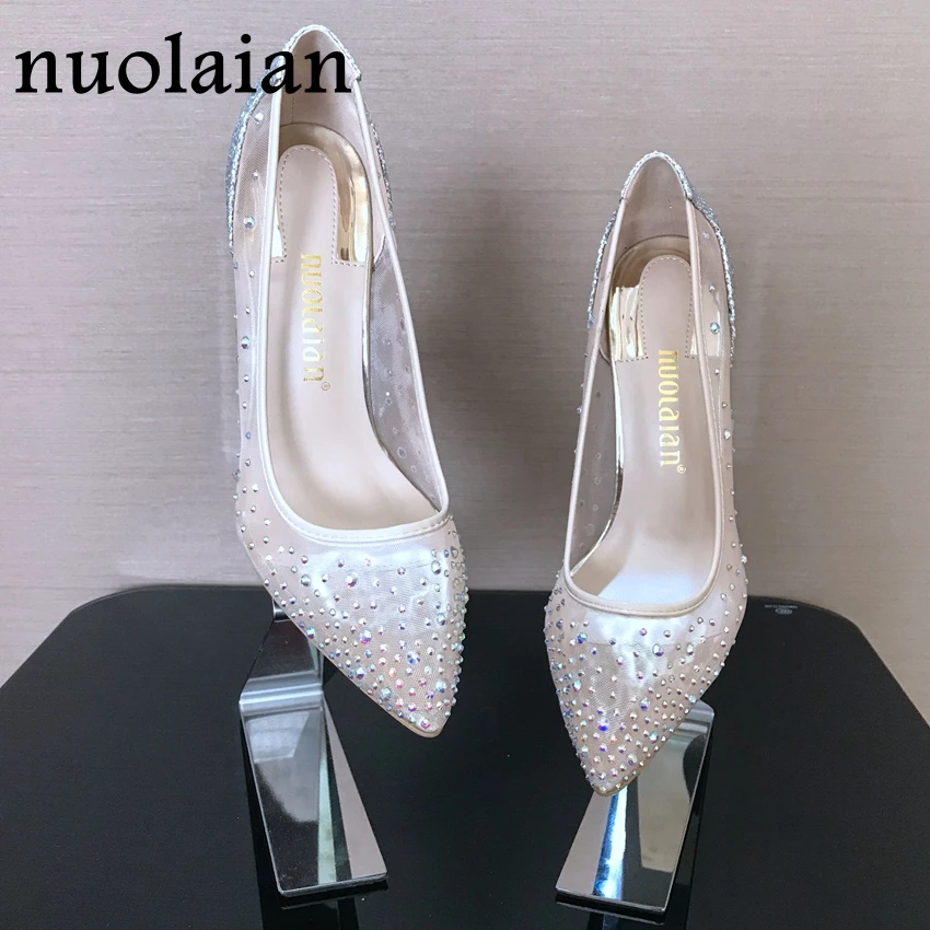 Crystal Shoes Woman Wedding Thin High Heels Womens High Heel Shoes Summer Ladies Shoes Party Platform Pumps Women Rhinestone Crystal Shoes Woman Wedding Thin High Heels Womens High Heel Shoes Summer Ladies Shoes Party Platform Pumps Women Rhinestone