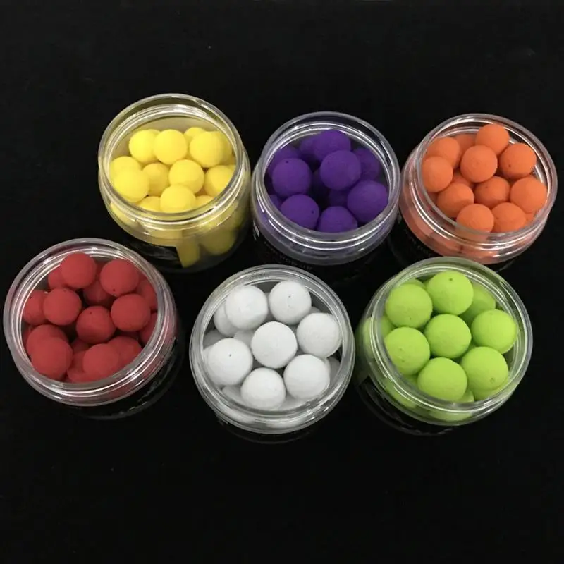 Smell Ball Lure Artificial PVA Floating Carp Baits 25-80pcs/box 8mm-14mm Floating Ball Beads Feeder Artificial Carp Baits Lure