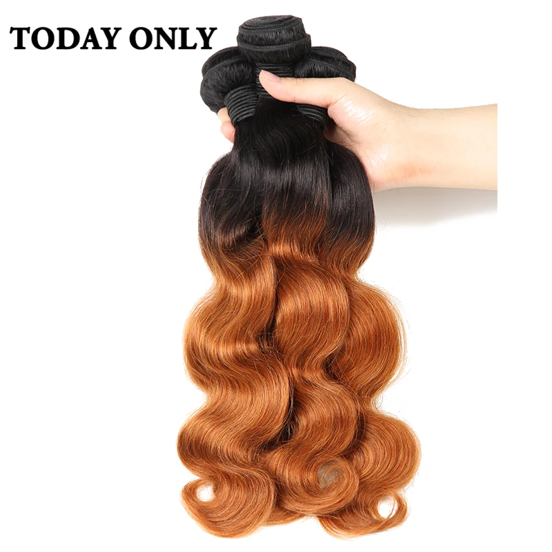 Today Only Body Wave Ombre Brazilian font b Hair b font Weave Bundles Non remy font