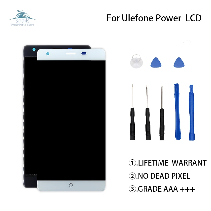 

Tested 5.5 inch Original 1920*1080 Display For Ulefone Power LCD Display Touch Screen Digitizer phone Parts