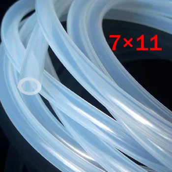 

7mm ID 11mm OD 7X11 Transparent Silicone Rubber Tube Hose Pipe ( food grade ) medical PIPE