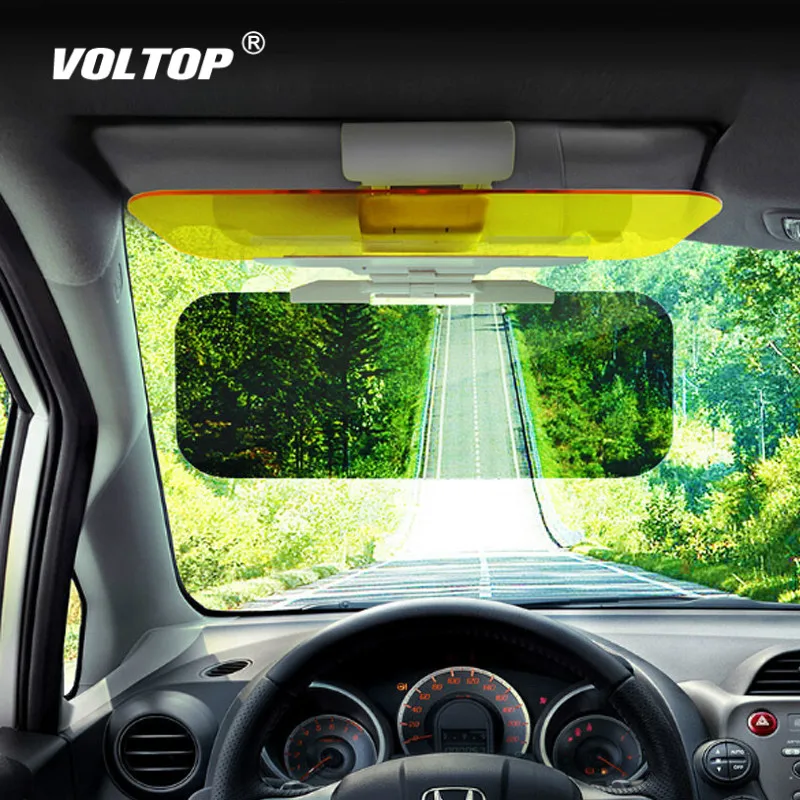 Автомобильные солнцезащитные козырьки на ветровом стекле, днем и ночью, анти-ослепляющее зеркало, очки водителя ночного видения