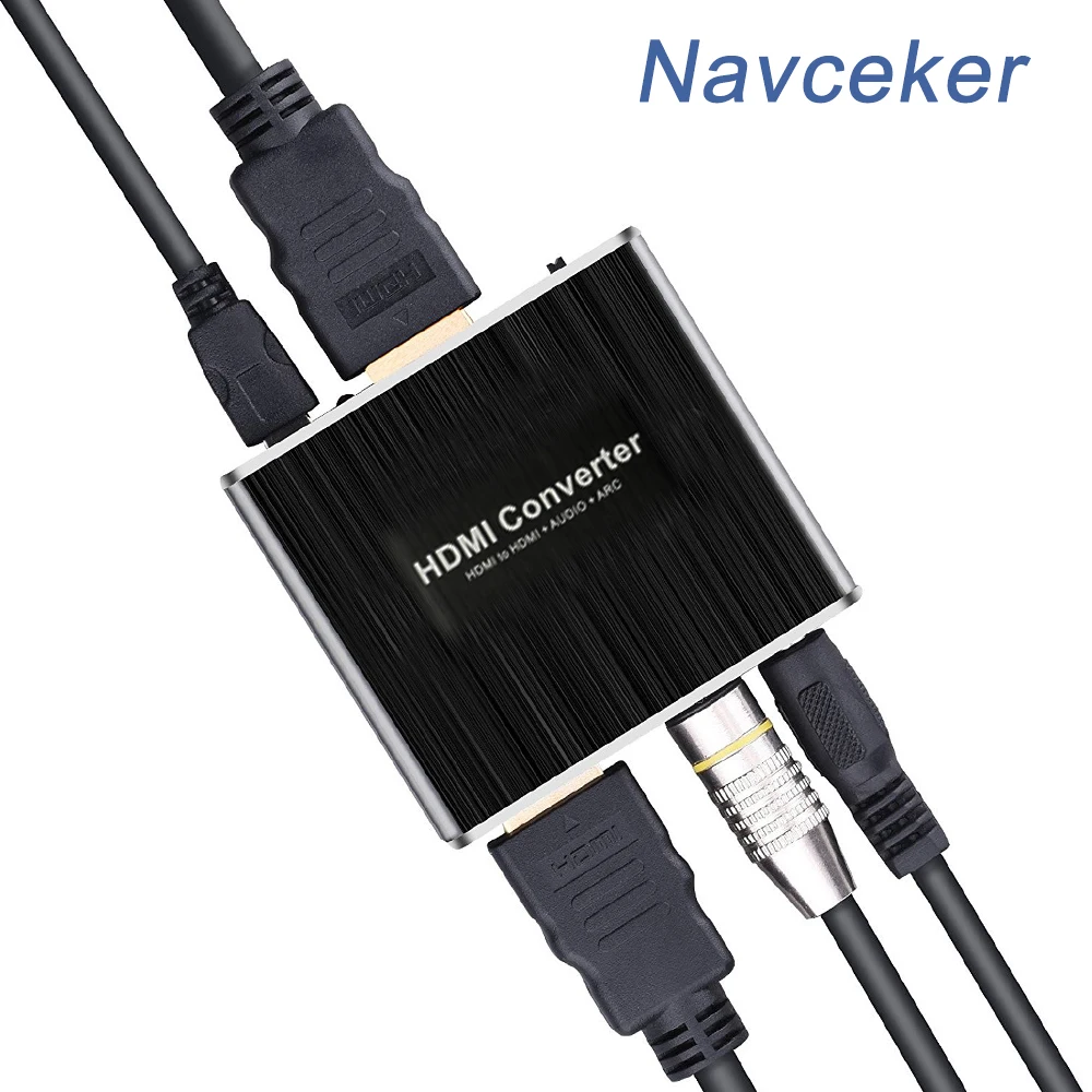 Navceker ProAV 4K 60Hz 3D HDMI to HDMI and Optical SPDIF 3 5mm Stereo Audio Extractor