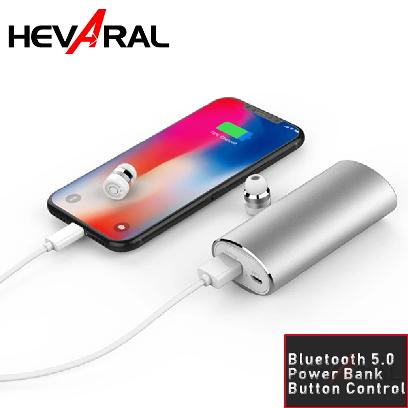 

TWS 5.0 Earbuds Mini Earbuds Stereo Headsets With Power Bank For Android Wireless Bluetooth Earphones Button Control For Sports