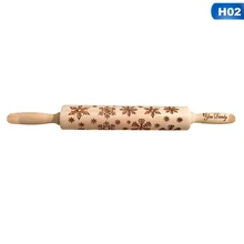 43*5/38*5 см Рождественская тисненая скалка для выпечки печенья лапши печенье, фондан, пирог, тесто Выгравированный роллер олень; Снежинка