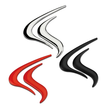 

For Mitsubishi ASX Pajero Outlander Lancer EVO Flame Styling Metal Sticker Red Emblem Badge Car Head Tail Decal Auto Accessories