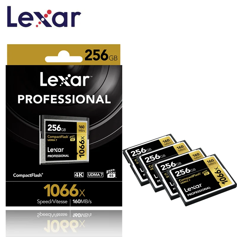 100 Original Lexar CF Card 1066x Memory Flash Card 256GB High Speed 160MB s cartao de 1