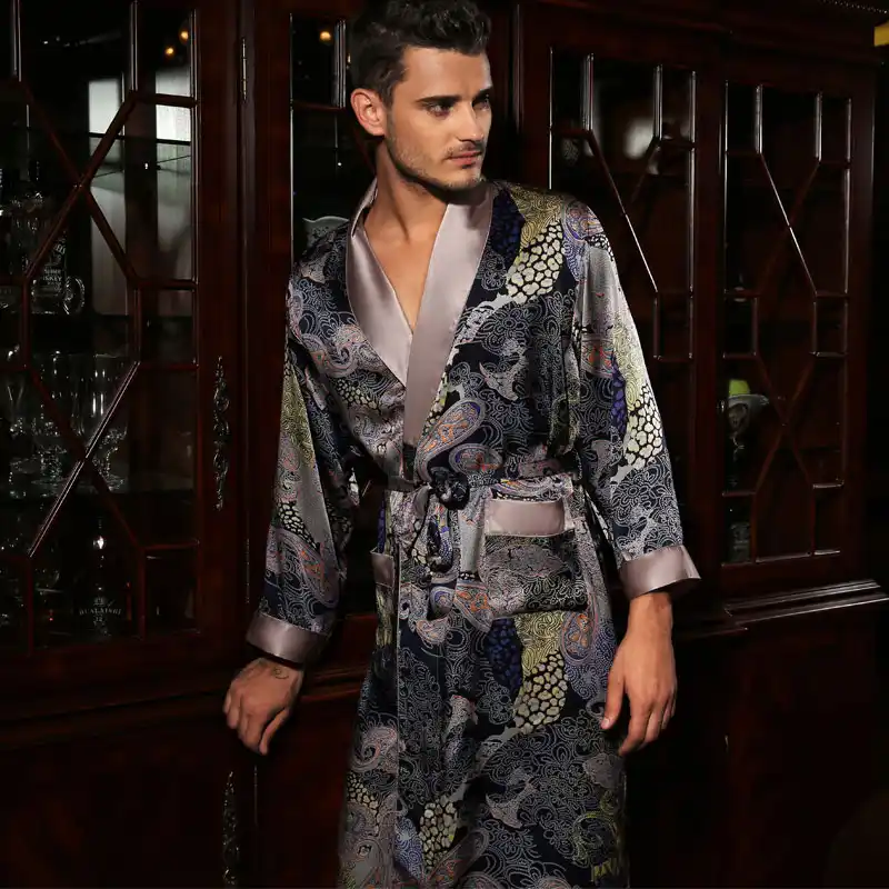 mens silk housecoat