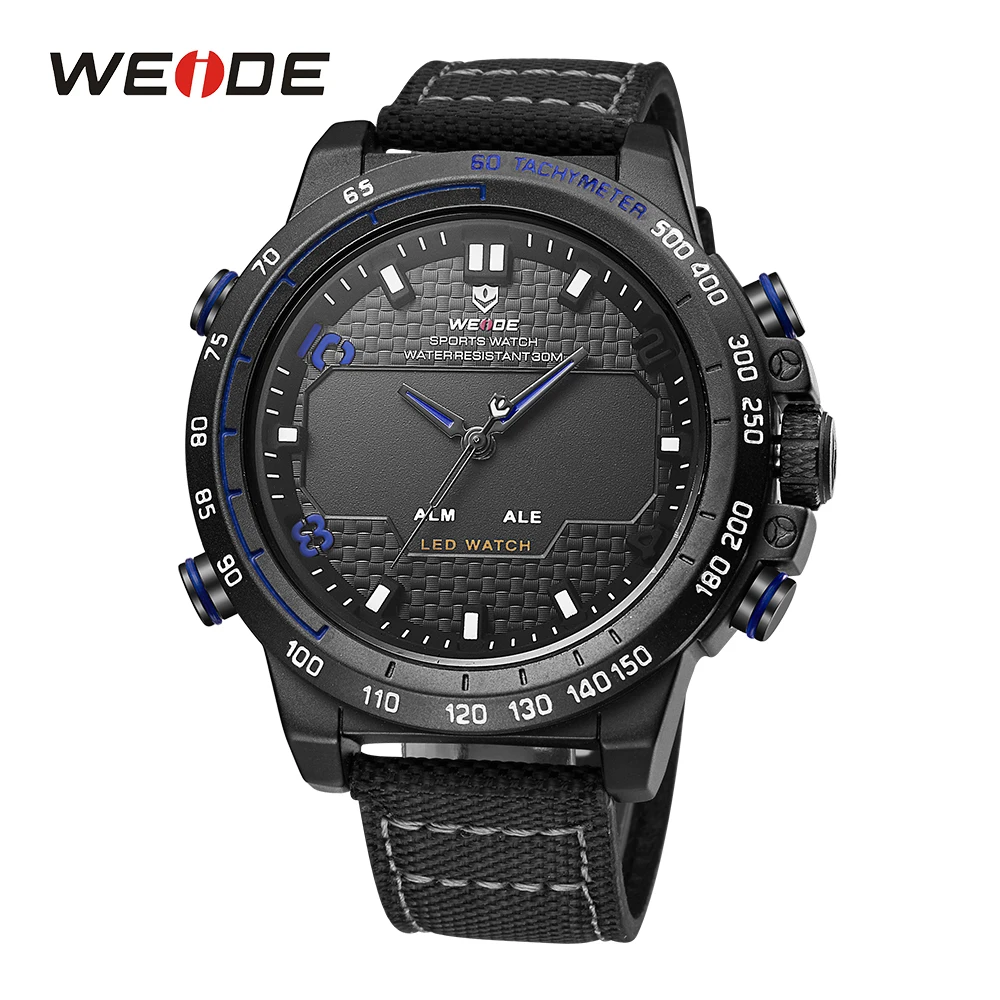 WEIDE New Quartz Mens Hot Selling Fashion Casual Top Luxury Brand Wrist Watches Clock Military Army Sports Nylon Strap Clock