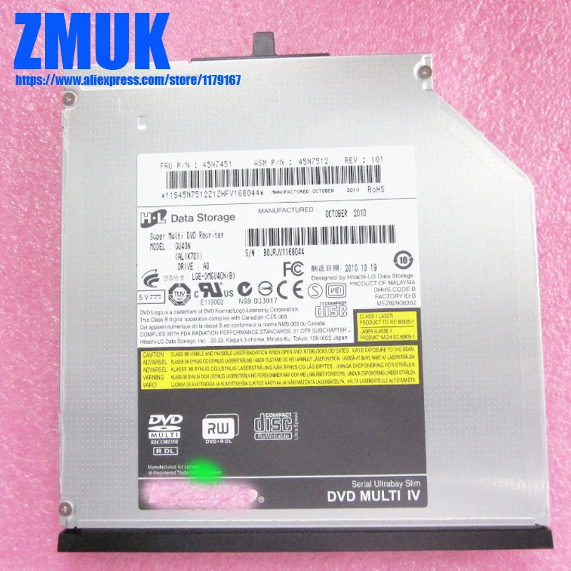 Оригинальный DVD адаптер для Lenovo Thinkpad X220 X230 X240 T400 T410 T420S T430S W500 W510 Series P/N 45N7451 45N7453