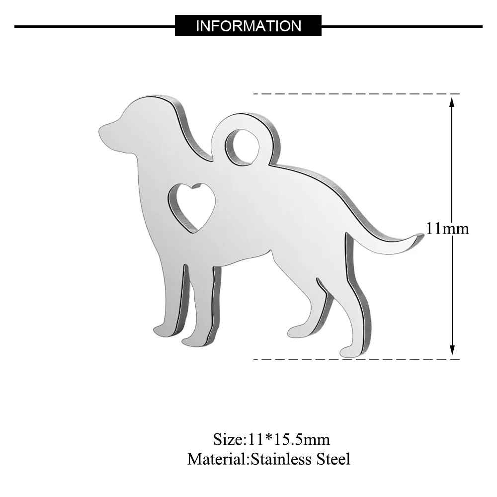 10 шт./лот нержавеющая сталь животное собака талисманы VNISTAR шармы собачья лапа Любовь Собака Кость ювелирные изделия фурнитура