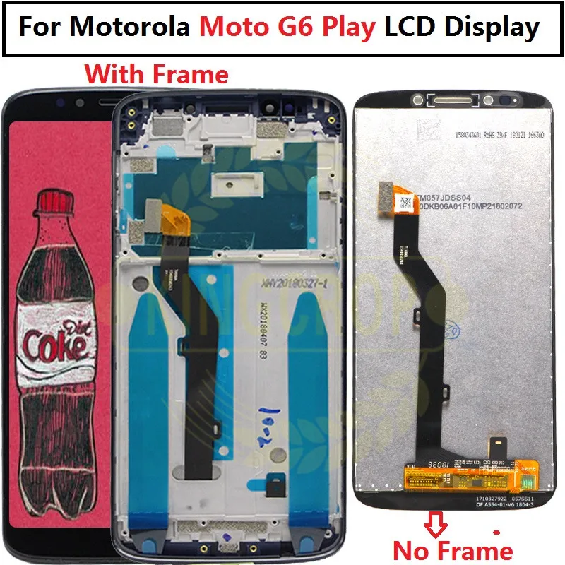 

For Motorola Moto G6 Play LCD XT1922 Display with frame Touch Screen Digitizer Assembly Screen Replacement For Moto G6Play