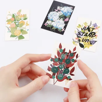 

multi-use 5.2*8cm 54pcs Mini Card nice Word hide in flower theme Scrapbooking party invitation cards valentine Christmas use