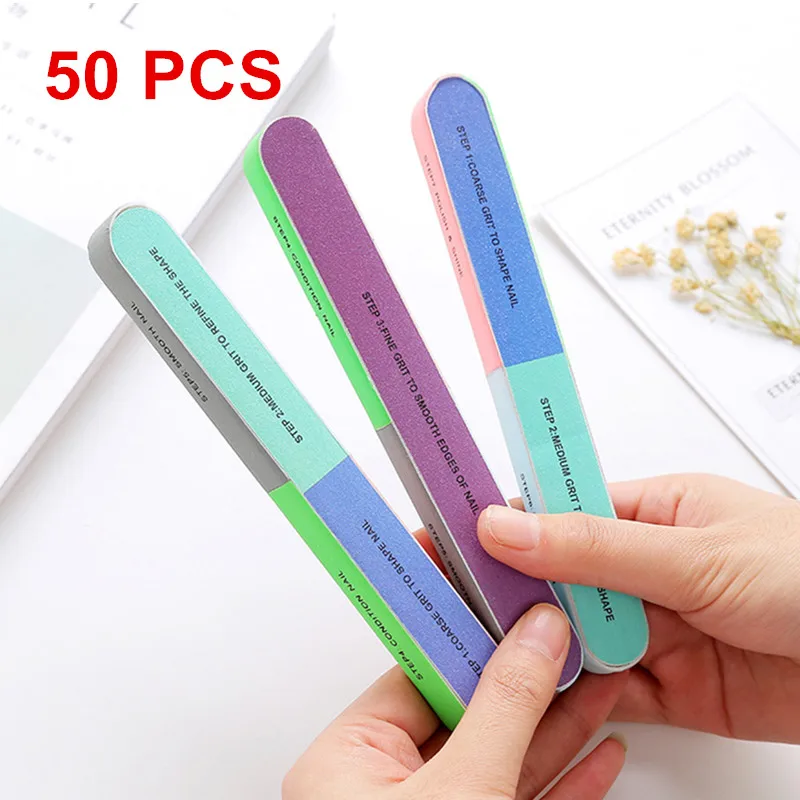 

50/30/10/5 Pcs Drop Ship Nail Art Six-side Polishing Nail File Creative Nail Tips Polishing Tool Nail Sanding Polish Matte strip