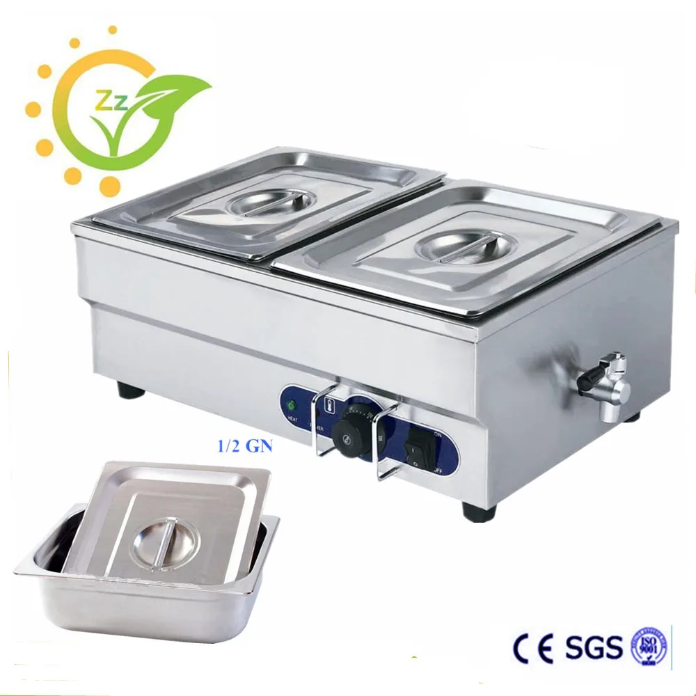 

Household Commercial Bain Marie Mini Electric Food Warmer Kitchen 2 Pan Buffet Tool with Temperature Control