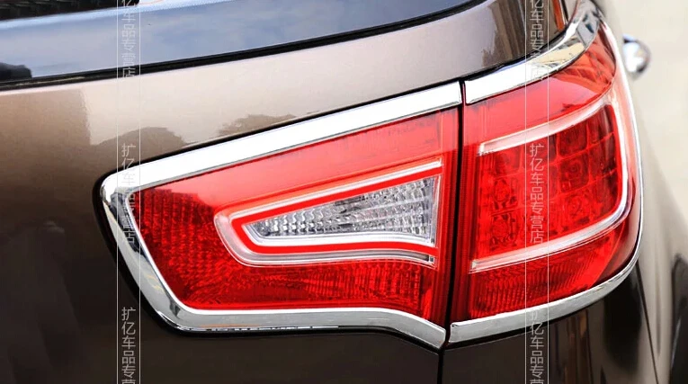 Для Kia Sportage 2010 2011 2012 2013 2014 ABS хромированный задний фонарь окружает Чехлы Набор