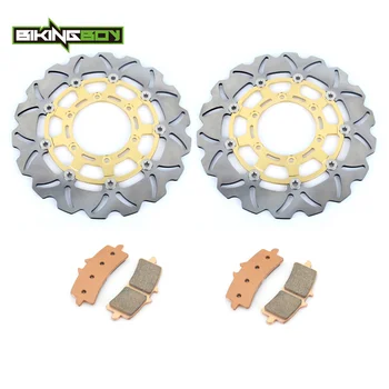 

BIKINGBOY For SUZUKI GSXR 600 750 2011-2016 L1-L6 GSX-R 1000 2012-2016 L2-L6 Wavy / Round Front Brake Discs Disks Rotors Pads