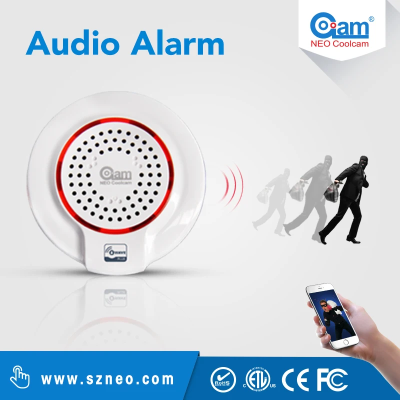 NEO Coolcam NAS-AB01Z Smart Home Z-Wave Plus Siren Alarm Sensor Compatible with Z-wave 300 series and 500 series Home Automation
