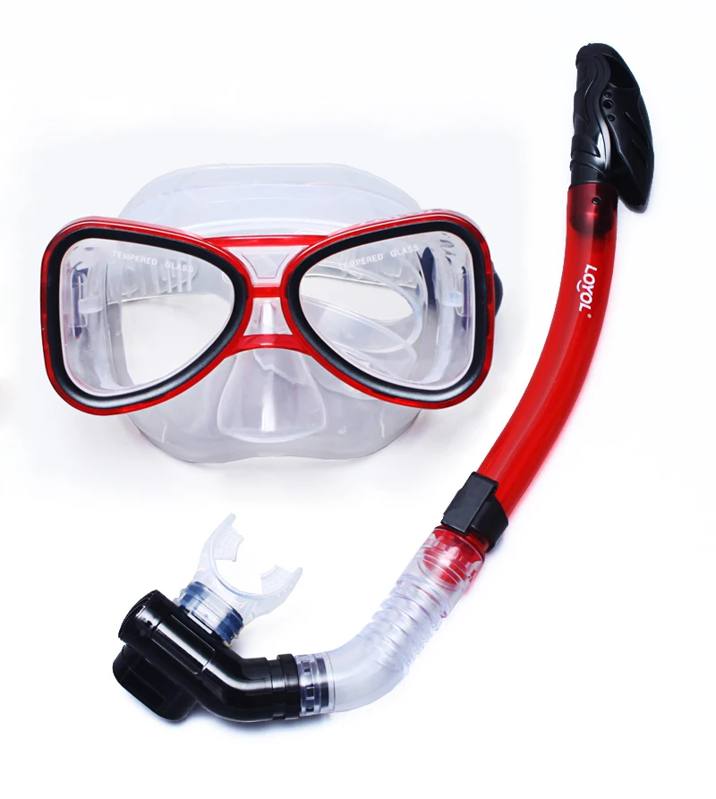 China high quality scuba fully dry snorkel diving mask and snorkel set