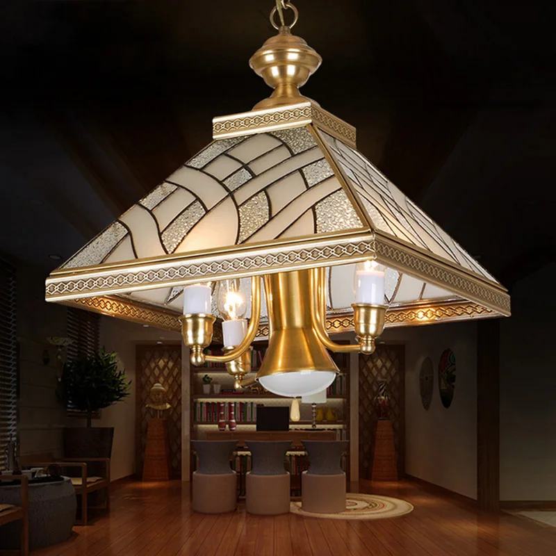 

Full Copper Pendant Light Copper Lamp Brief Modern European Rustic Fashion Bedroom Lights Restaurant Lamp Pendant Light