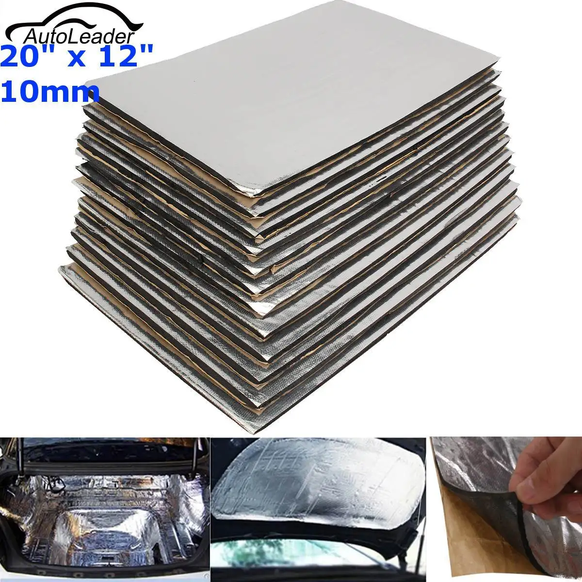 

12X Car Heater Schuimplastic Car Van Sound Proofing Deadening Insulation Closed Cell Foam 10mm Car Hood Insulation