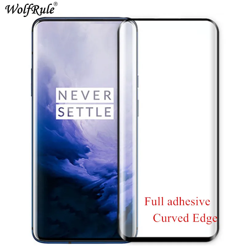 Полностью клеевое изогнутое закаленное стекло Oneplus 7 Pro изогнутая 3D Защитная