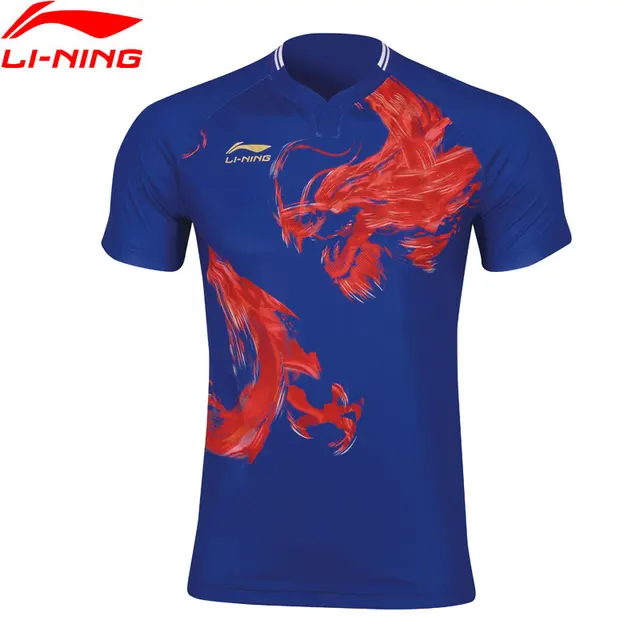 US $41.50 (Break Code)Li-Ning Men Table Tennis T-shirt National Team Sponsor Breathable LiNing Competition Sp