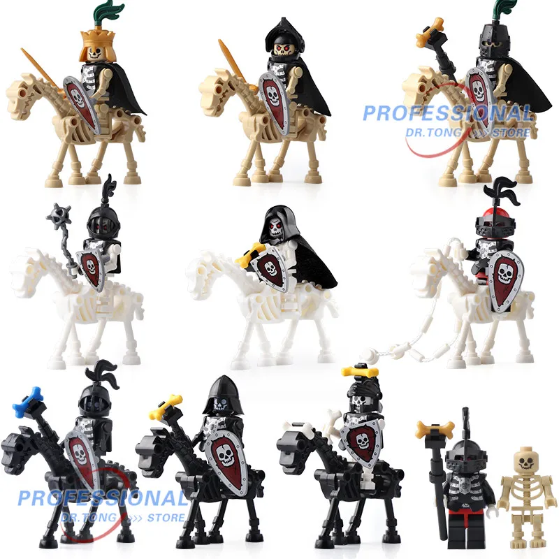 

The Lord of the Rings Skeleton Horses Medieval Castle Knights Horses Soldier Building Bricks Toys ax9815