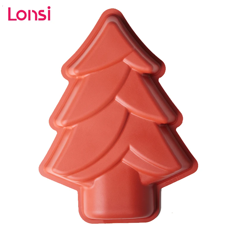 

LONSI Christmas Tree Silicone Molds for Soap,Baking Tools for Cakes,Christmas Cake Decorating Tools 1 Piece,Handmade Sugarcraft