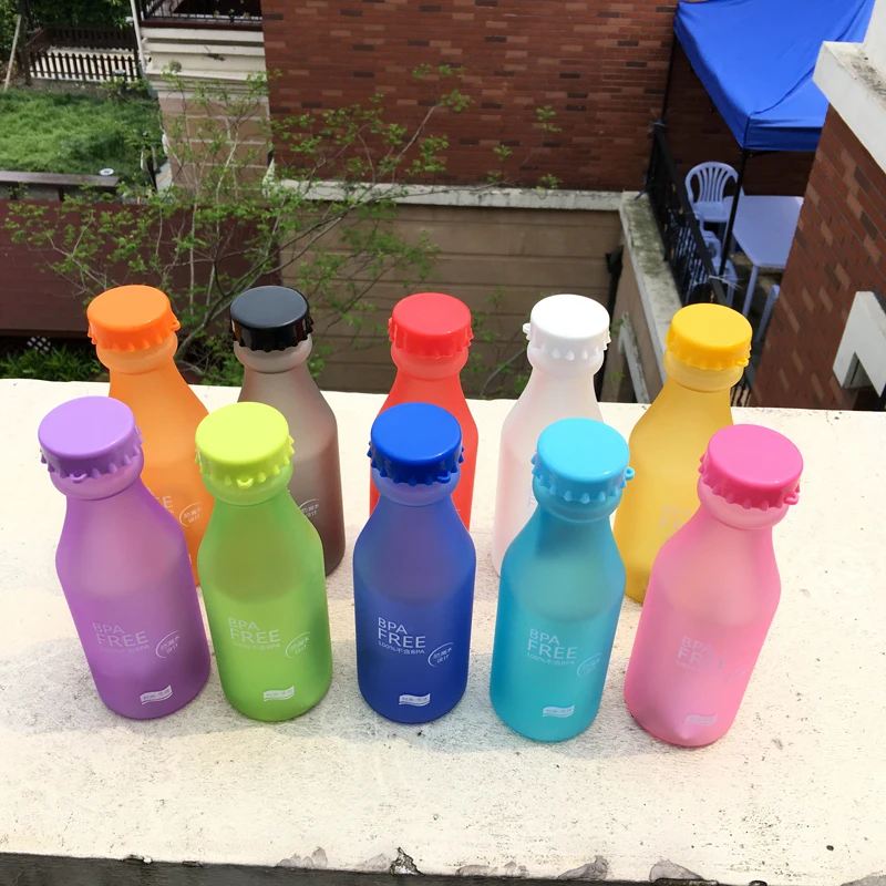 550 ML في الهواء الطلق المحمولة البلاستيك الليمون كأس البوب زجاجة عصائر السفر القدح التخييم المشي Watet زجاجة في الهواء الطلق فنون المائدة كوب لل...