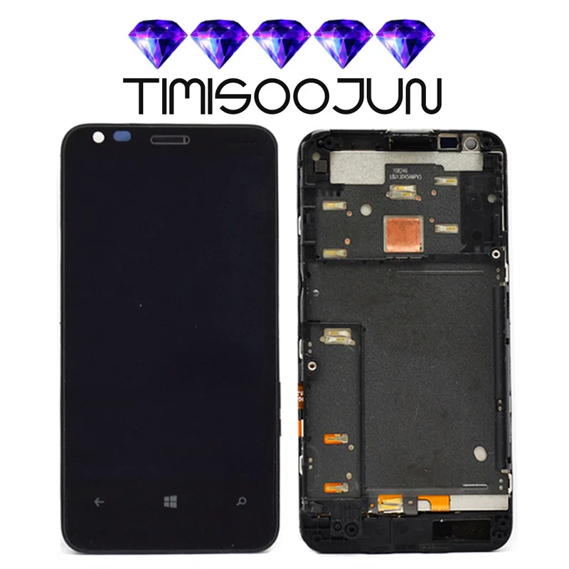 Бесплатная DHL EMS для Nokia lumia 620 Сенсорный экран планшета Стекло Сенсор + ЖК дисплей