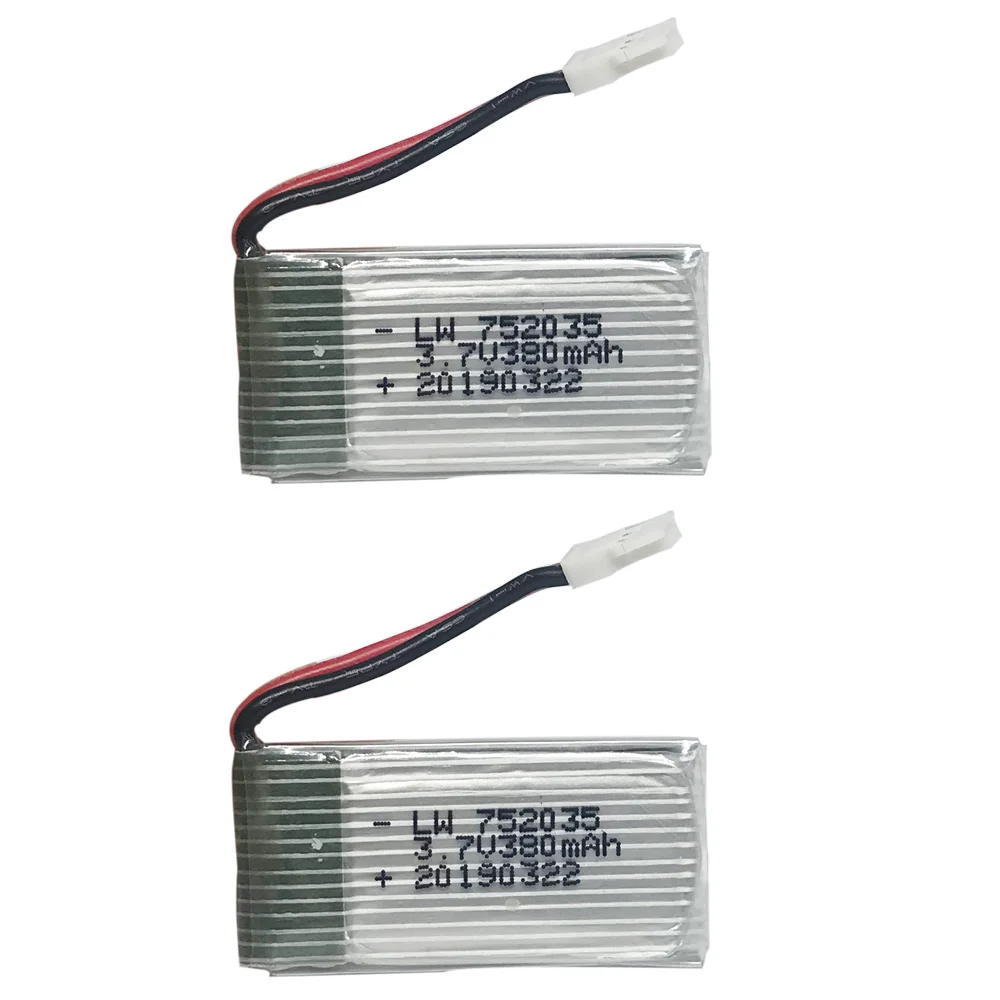 

Lipo battery for Hubsan X4 H107 H107L H107D JD385 JD388 3.7V 380mah battery for RC helicopter toy part 752035 Wholesale 3.7 V