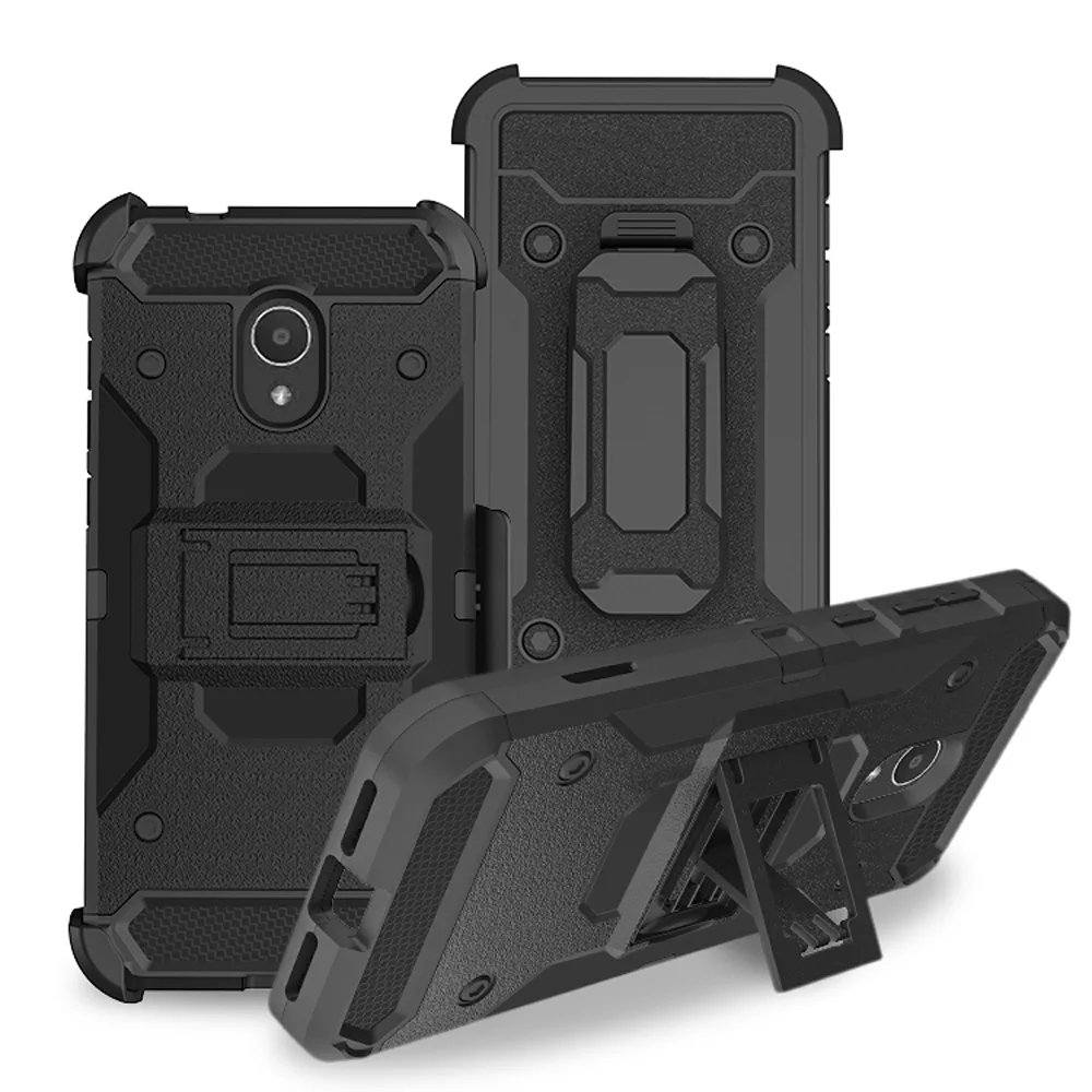 

Heavy Duty Armor Case With Belt Clip Holster Shockproof Protective Cover For Alcatel IdealXtra 5059R / 1X Evolve / TCL LX A502DL