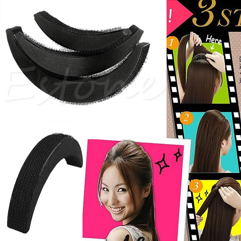 U119 1 Set 3pcs Hair Increase Bumpit Styling Tool Bump Foam Sponge