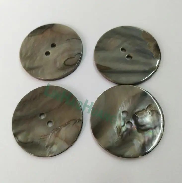 

Big Natural shell buttons 30pcs 30mm 2-hole flat pearl of mother buttons free shipping 2016052401