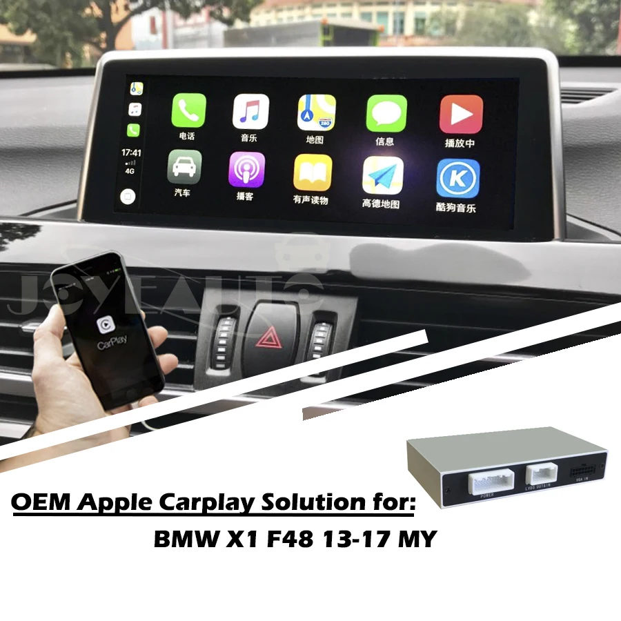 

Aftermarket Full Apple Carplay Screen X1 F48 NBT 2013-2017 MY Android Auto Solution Retrofit Reversing Camera