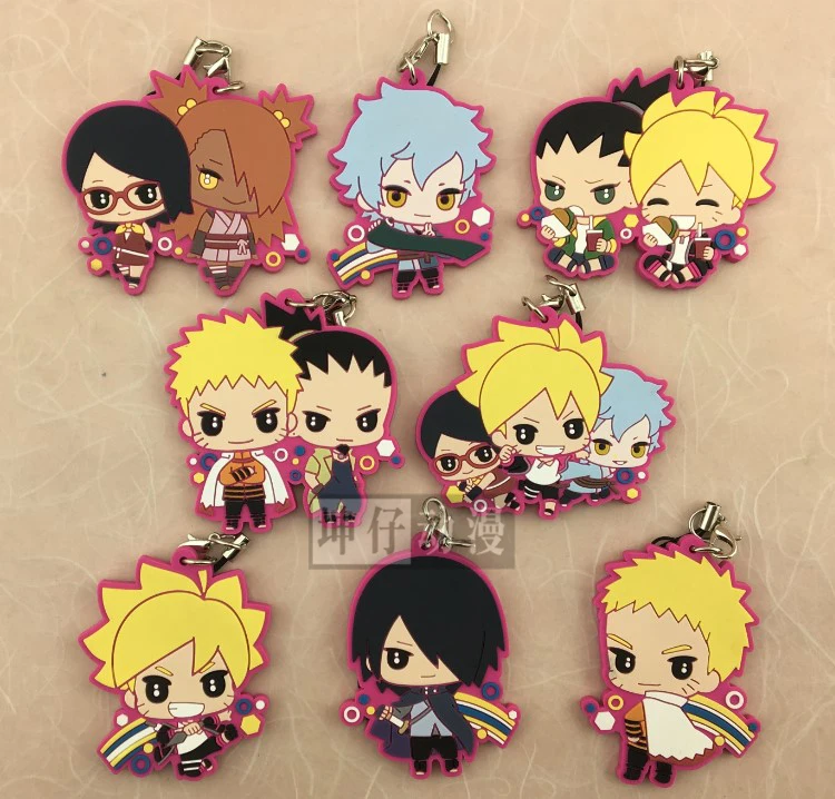 Boruto Sakura Sarada Shikadai Chocho Mitsuki Sasuke аниме резиновый брелок|japanese anime|sakura narutonaruto sakura |