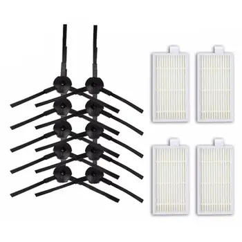 

10pcs side brush+4pcs filter Hepa for Ariete Briciola 2711 2712 2713 2717 ROBOT HOFER Cleaner parts accessories