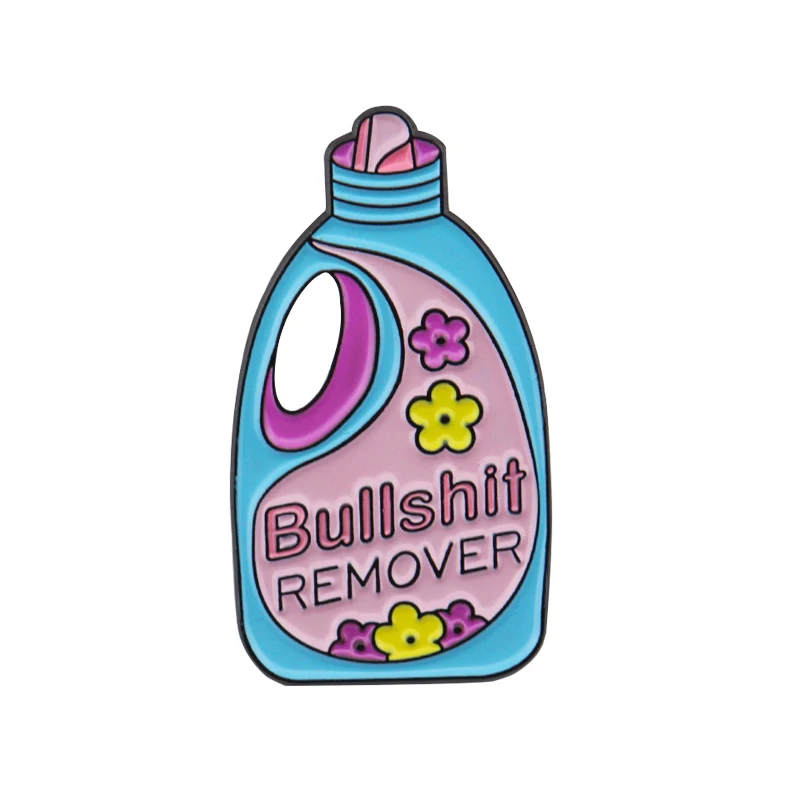 

Fashion Bullshit Remove Laundry Liquid Brooch Pins Button Cartoon Enamel Lapel Pin Badge Jewelry Gifts For Birthday Women