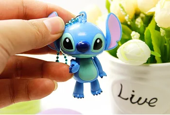 

10pcs/lot 6cm Disny Cartoon Stitch Doll ABS Key Chains Bag Ornament Hanging Kids Birthday Festival Party Favors