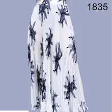 Винтажная плиссированная трапециевидная шифоновая юбка с цветочным принтом для женщин летние женские юбки модная женская одежда saia saias