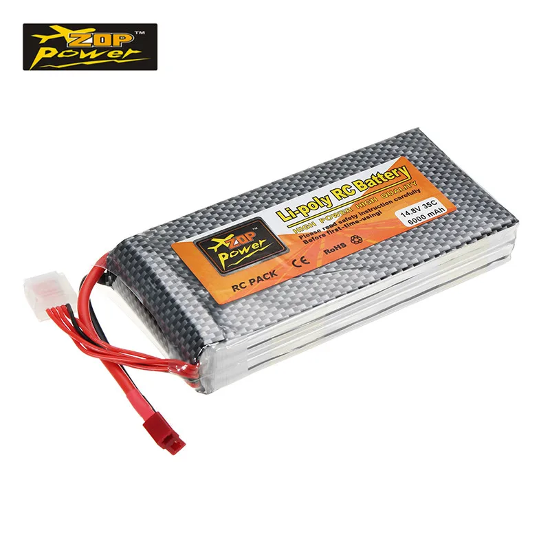 Высокое качество ZOP Power 14 8 V 6000mah 35C 4S Lipo батарея T вилка Rechargerble для RC автомобиля