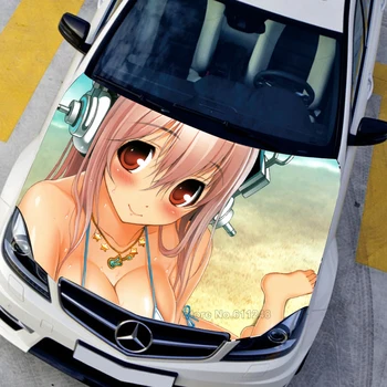

3D Car Styling Hood Sticker Decal Exterior Accessories Sticker On Car SUPERSONIC Anime Graffiti Stickers Hood Sticker CNS2358